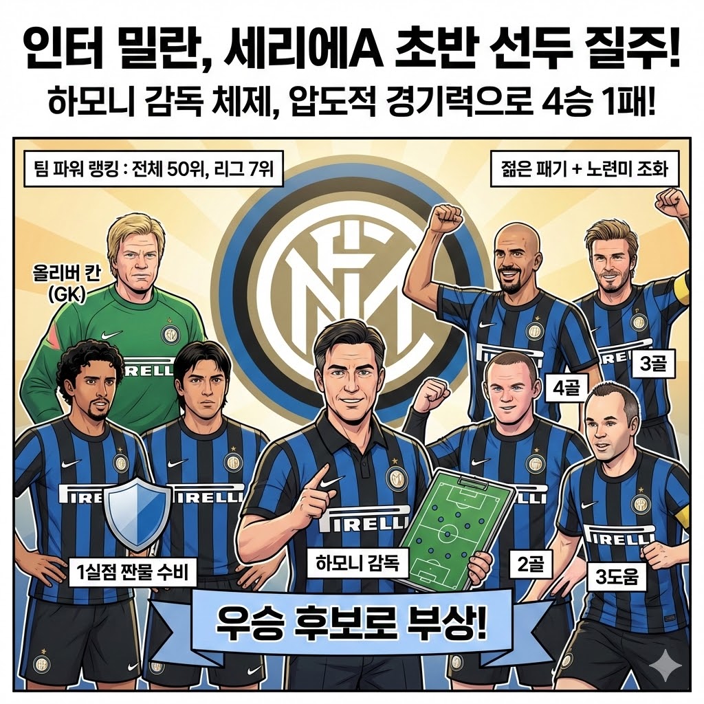 [인터 밀란], 초반 돌풍! 짠물 수비+막강 공격 ';세리